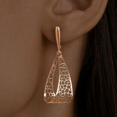 Серьги Ювелир Карат, серебро, 925 проба, золочение, , золотистый