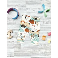 Брюки Mjolk, размер 92, голубой, красный, оранжевый, коричневый