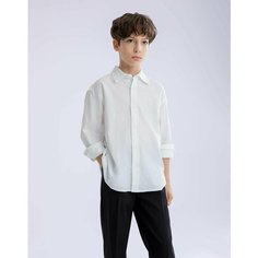 Школьная рубашка Gloria Jeans, размер 7-8л/128 (32), белый