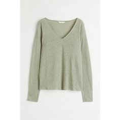 Лонгслив H&M, размер XS, , зеленый