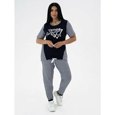 Пижама Территория СтрекоZZ, размер 56, черно-белый