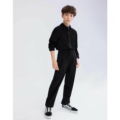 Брюки Gloria Jeans GJ COOL, размер 9-10л/140 (34), черный