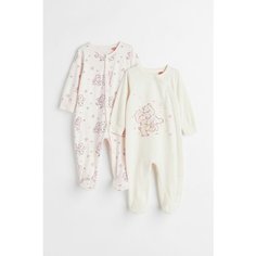 Комбинезон H&M, закрытая стопа, комплект из 2 шт., размер 92, light pink/care bears