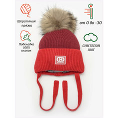 Шапка Orso Bianco, размер 50, красный/бордовый