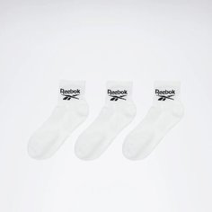 Носки Reebok, комплект, 3 пары, размер 37/39 EU, белый