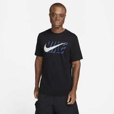 Футболка спортивная NIKE, размер S, черный