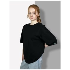 Футболка KerimoV GROUP футболка футер, 1 шт., размер 48, черный меланж