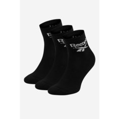 Носки Reebok, комплект, 3 пары, размер 43/45 EU, черный