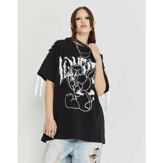 Футболка Gloria Jeans Ready! Steady! Go!, размер 9-11л/134-146, черный