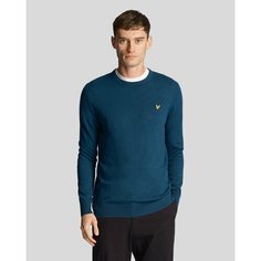 Джемпер Lyle & Scott Cotton Merino Crew Jumper, размер M, , синий, желтый