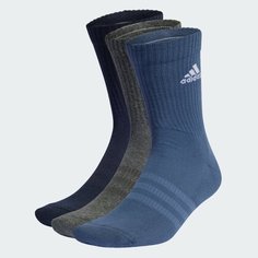Носки adidas, комплект, 3 пары, размер XL INT, синий