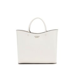 Сумка тоут GUESS, фактура гладкая, матовая, белый