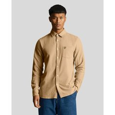 Рубашка Lyle & Scott Grid Texture Shirt, размер XL, бежевый