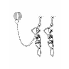 Серьги OTOKODESIGN, серебристый