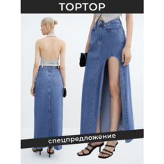 Юбка TOPTOP, размер L, синий