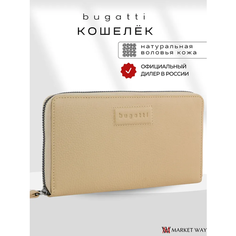 Кошелек Bugatti, фактура зернистая, песочный