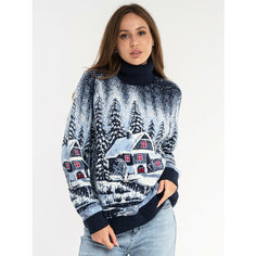 Свитер Pulltonic, размер 48+, , темно-синий