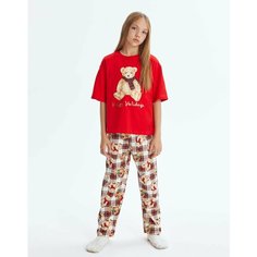 Пижама Gloria Jeans GJ COOL, размер 12-14л/158-164, красный, мультиколор