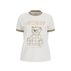 Футболка GUESS, размер M, белый/бежевый