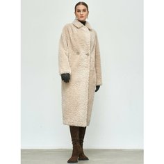 Шуба чебурашка silverfox, размер 48, кремовый