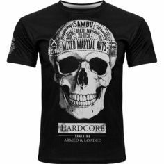 Футболка HARDCORE TRAINING, размер XXXL, белый, черный