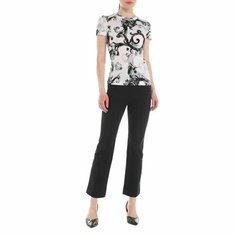 Футболка Versace, размер XS, белый/черный