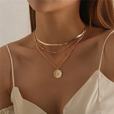 Колье KMA Jewelry, длина 50 см, золотистый