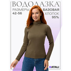 Водолазка Натали Суслова, размер 52, , хаки