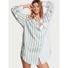 Сорочка Victorias Secret, размер S, белый/зеленый/голубой