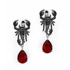 Серьги Dewi, серебро, 925 проба, родирование, фианит, размер 10 мм, длина 3 см, , серебро
