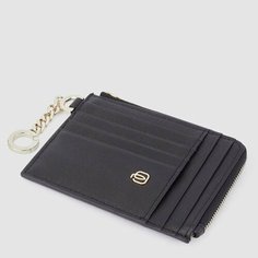 Картхолдер PIQUADRO, фактура гладкая, черный