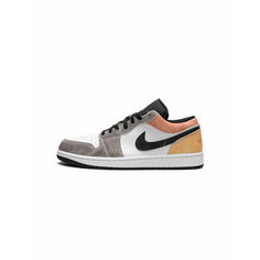 Кроссовки NIKE Air Jordan 1 Low, размер 6US 38.5 EU 24СМ, серый/оранжевый