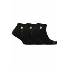 Носки Lyle & Scott ROSS, комплект, 3 пары, размер 40-46, черный