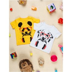 Футболка Chic Panda, размер 80, желтый