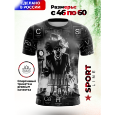 Футболка Evofox Химия, размер 2XL, серый, черный