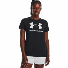 Футболка спортивная Under Armour, размер XS, черный/белый
