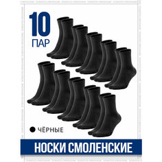 Носки TECNICOTEX СМОЛЕНСКИЕ, комплект, 10 пар, размер 29, черный