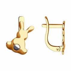 Серьги Diamant online, красное золото, 585 проба, длина 1.2 см