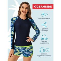 Купальник OCEANSIDE, размер M, желтый, синий