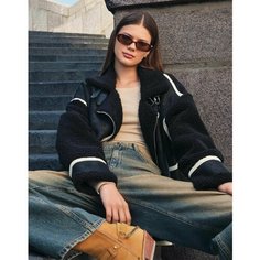 Кожаная куртка Gloria Jeans, размер XL (52-54), чёрный