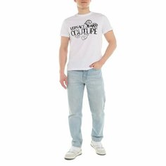 Футболка Versace Jeans Couture, размер XL, белый/черный
