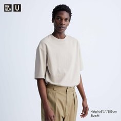 Футболка Uniqlo, размер M, бежевый