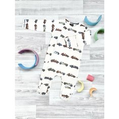 Комбинезон Mjolk, размер 80, синий, красный, серый, белый