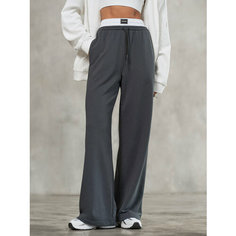 Брюки палаццо EAZYWAY, размер L, графит