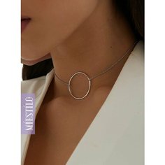 Колье MIESTILO, серебро, 925 проба, родирование, длина 40 см., серебристый