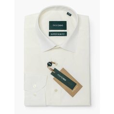 Рубашка MONDIGO приталенная с вытачками на спине SUPER SLIM FIT, размер 50, молочный
