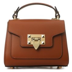 Сумка сэтчел divas bag, фактура гладкая, коричневый