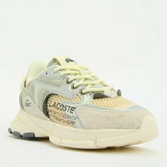 Кроссовки LACOSTE, размер 40, бежевый