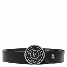 Ремень Versace Jeans Couture, размер 100, чёрный