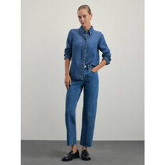 Джинсы зауженные Zarina straight cropped, размер XS (RU 42)/170, индиго
